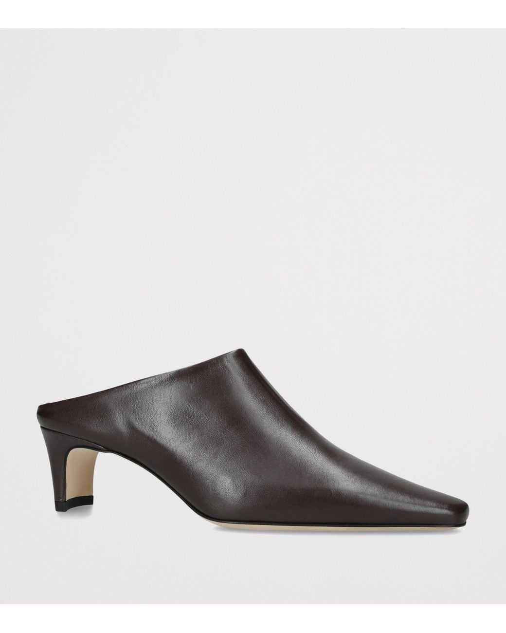 Staud Brown Leather Wally Mules 55
