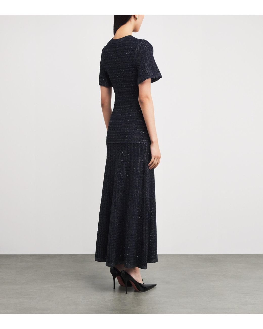 sandro rhinestone knit maxi dress Sandro Rhinestone-Embellished knit maxi dress