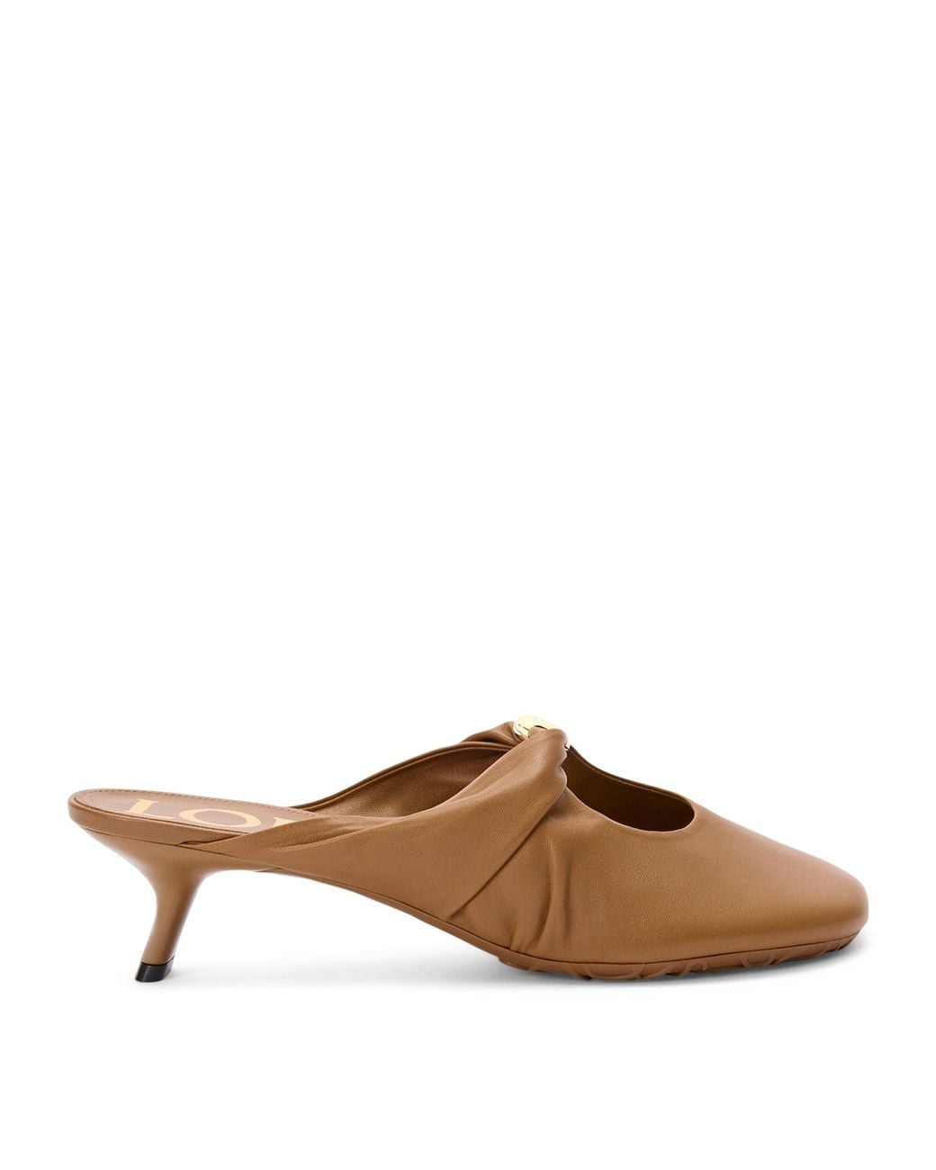 Loewe Brown Lambskin Pebble Soft Heeled Mules 45