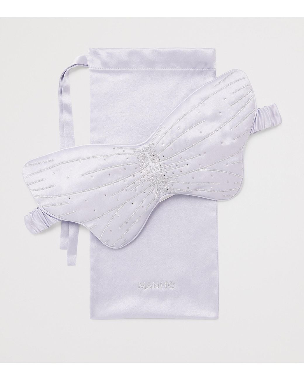 Manitu Purple Mulberry Silk Butterfly Eye Mask