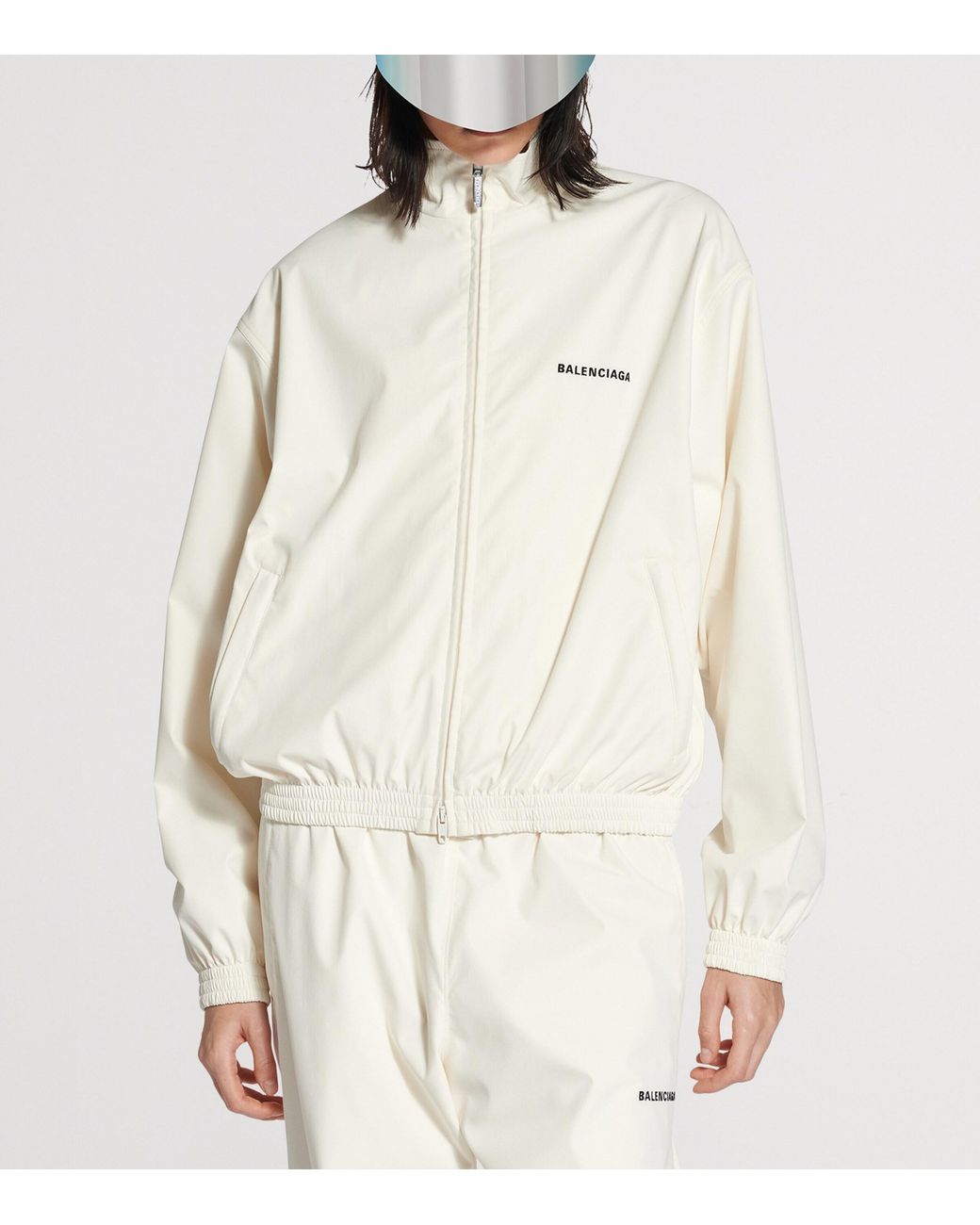 Balenciaga White Windbreaker Jacket