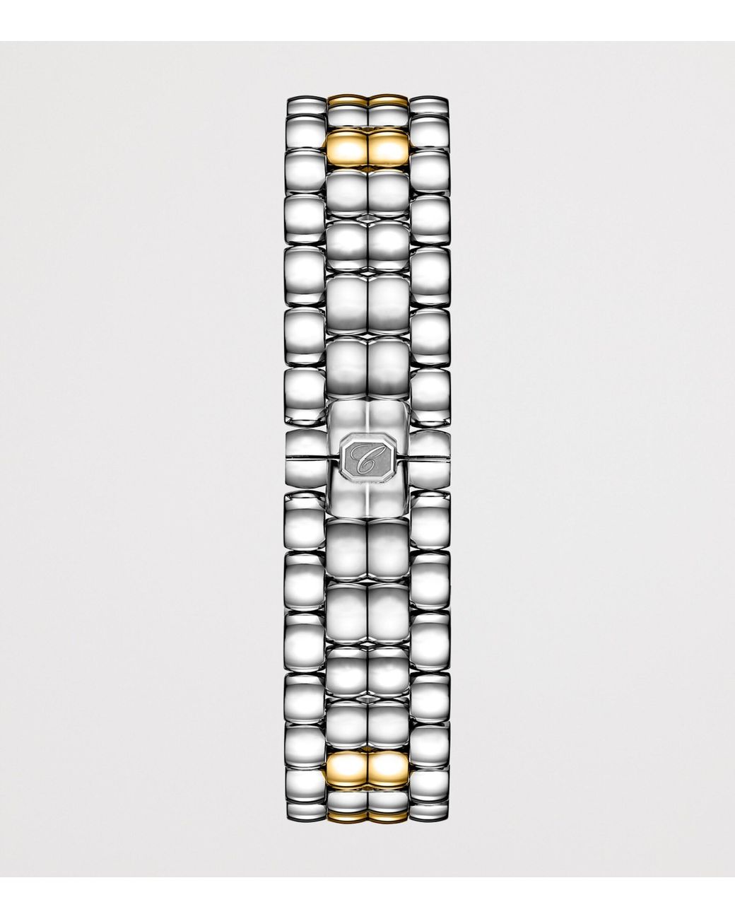 Chopard Metallic Stainless Steel And Diamond Happy Sport Watch