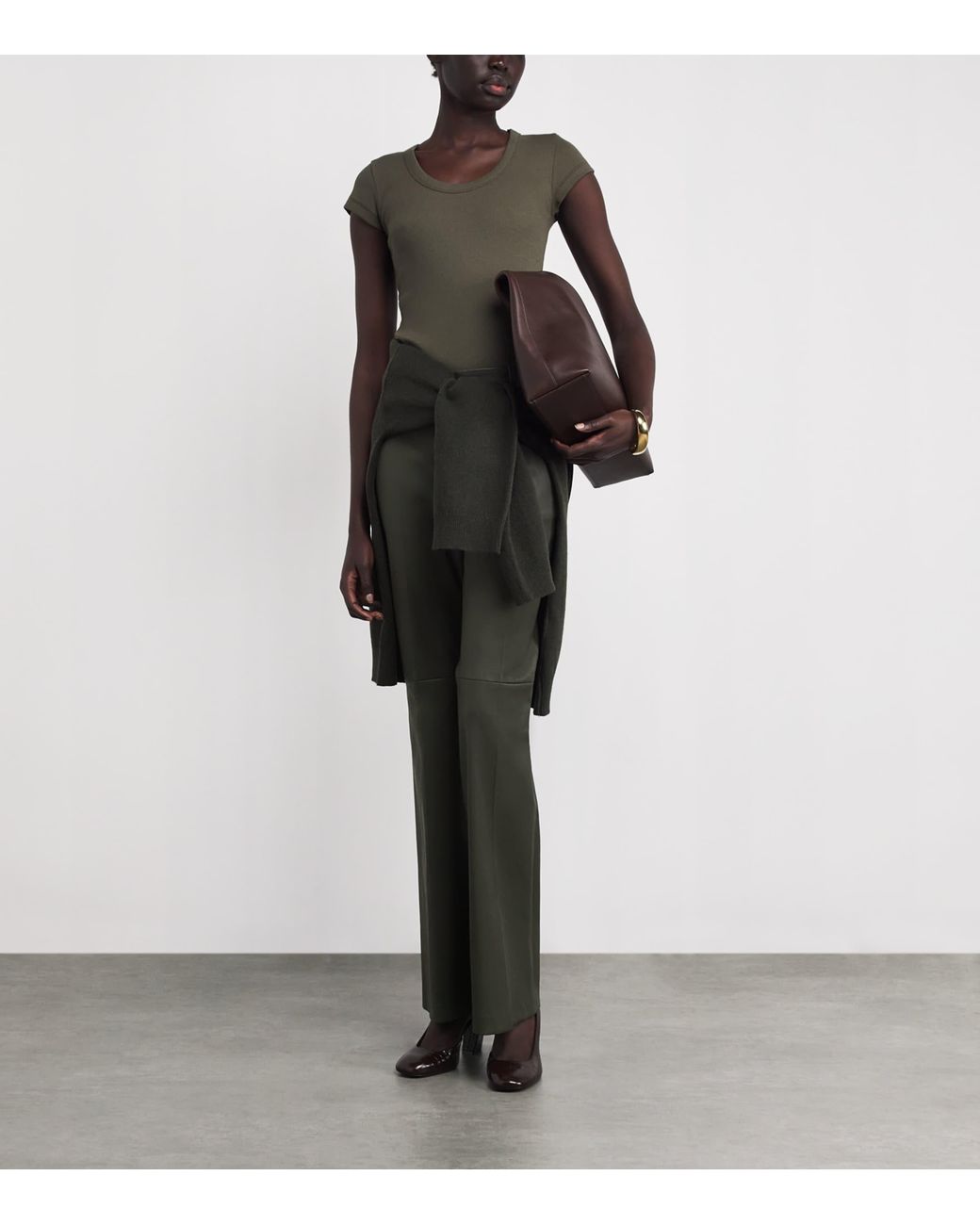 Joseph Gray Tafira Flared Leather Trousers