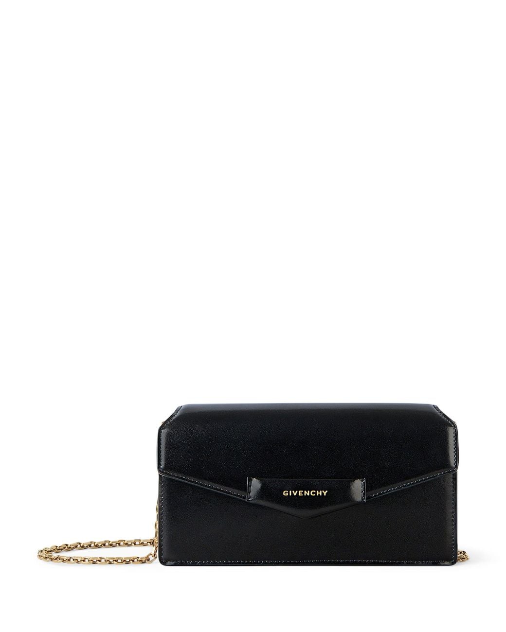 Givenchy Black Leather Antigona Chain Wallet