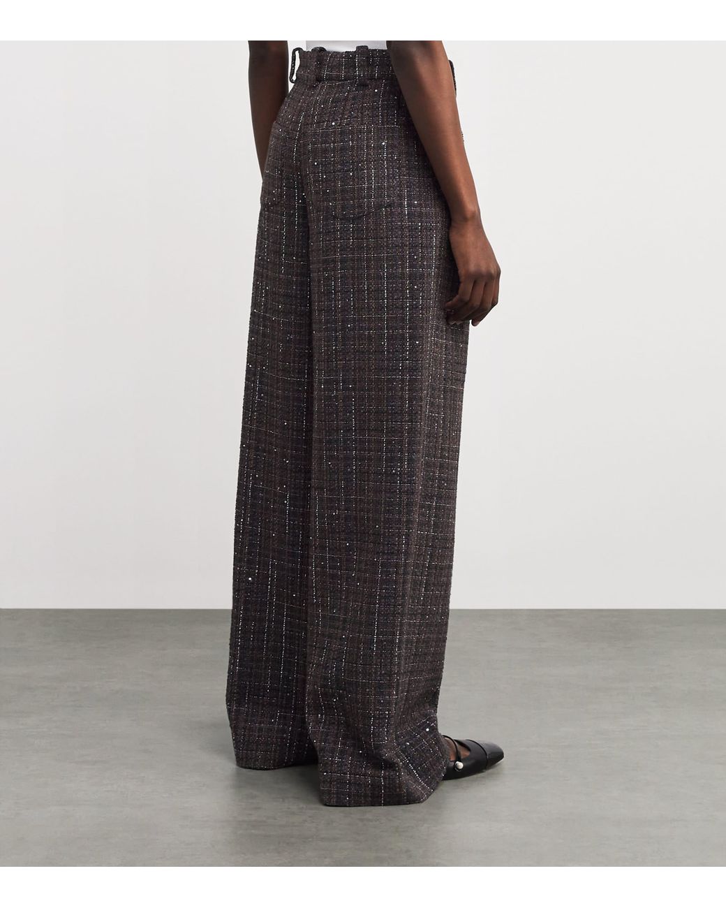 Maje Black Tweed Tailored Trousers