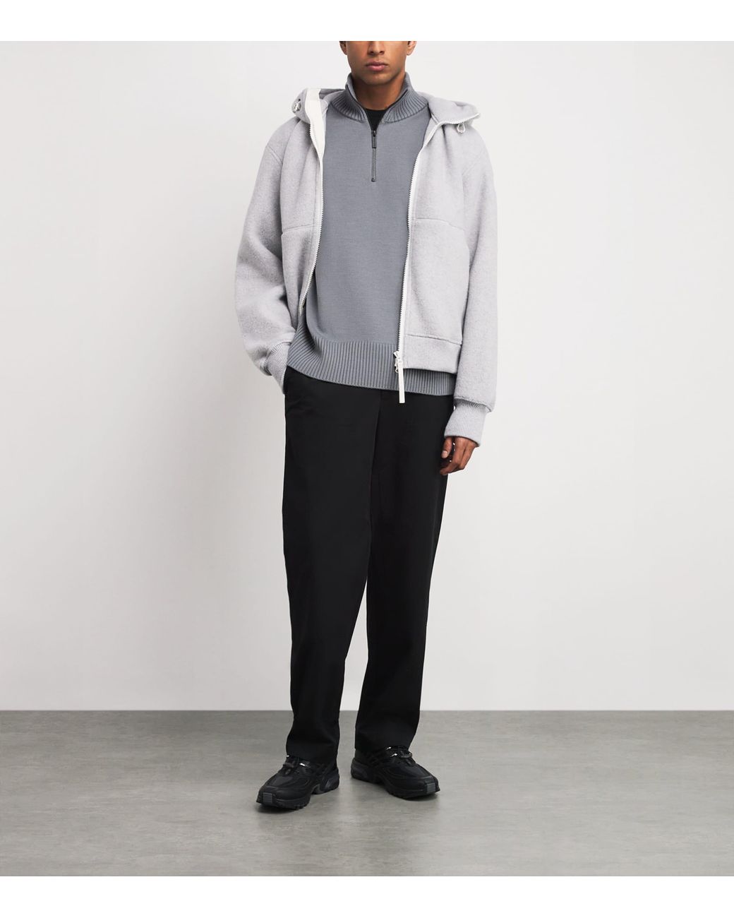 Canada Goose Gray Rosseau Quarter-Zip Sweater for men