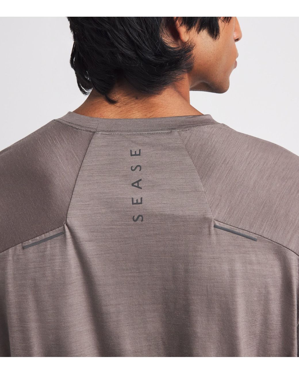 Sease Brown Virgin Wool Long-Sleeve T-Shirt for men