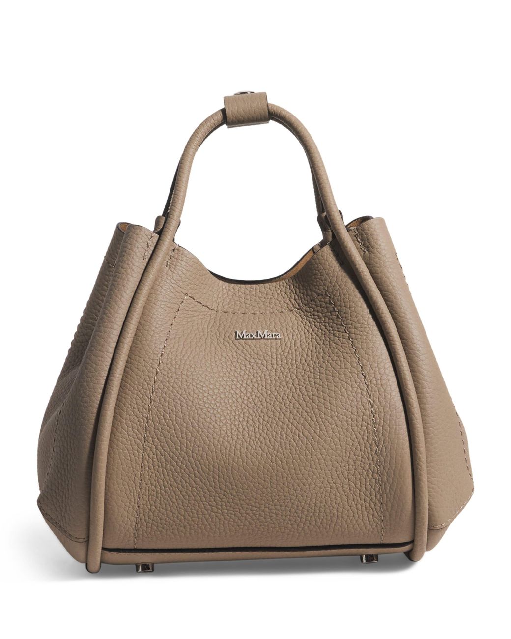 Max Mara Extra Small Leather Marine Top-Handle Bag in Brown