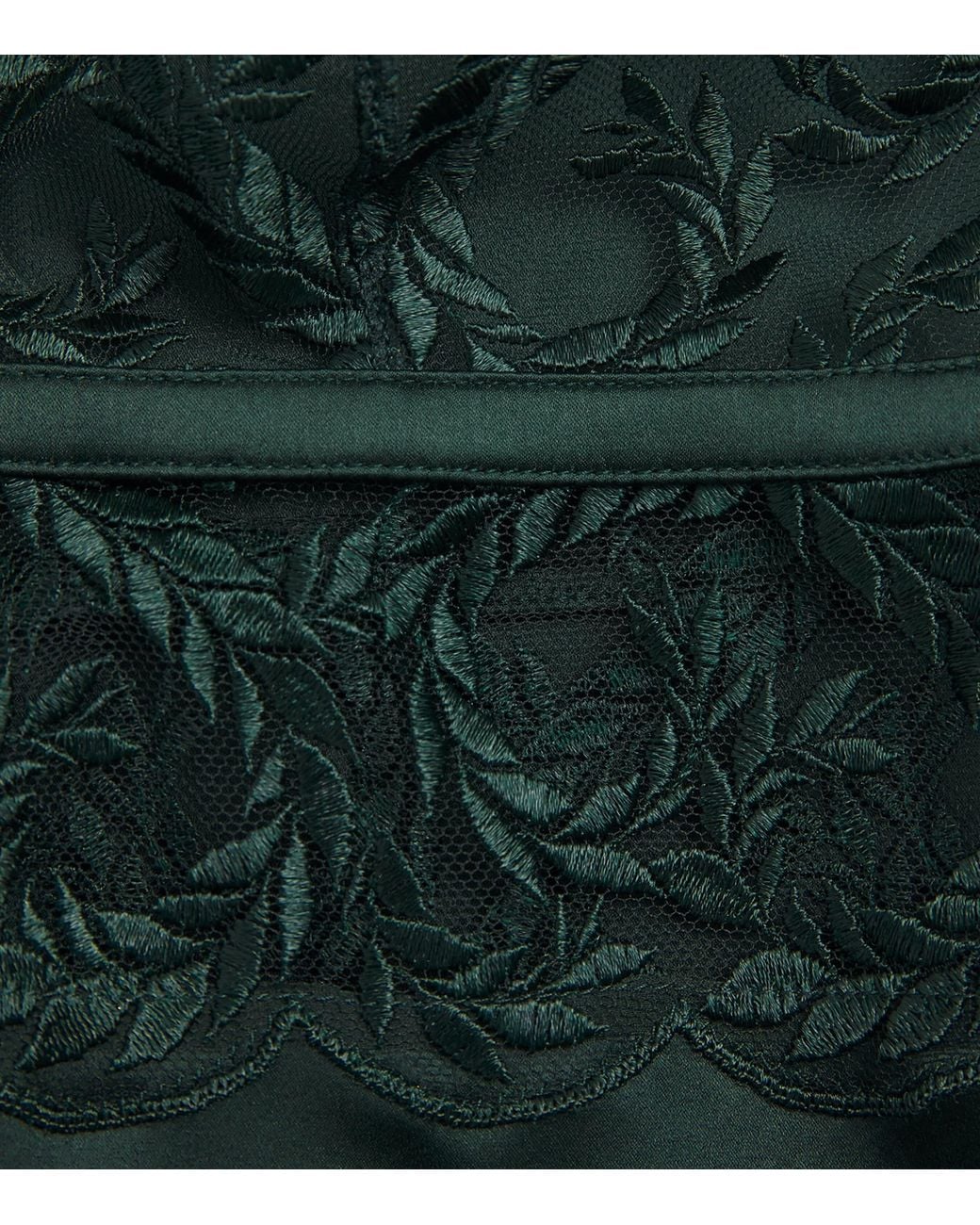 Coco De Mer Green Lace Arletta Slip Dress