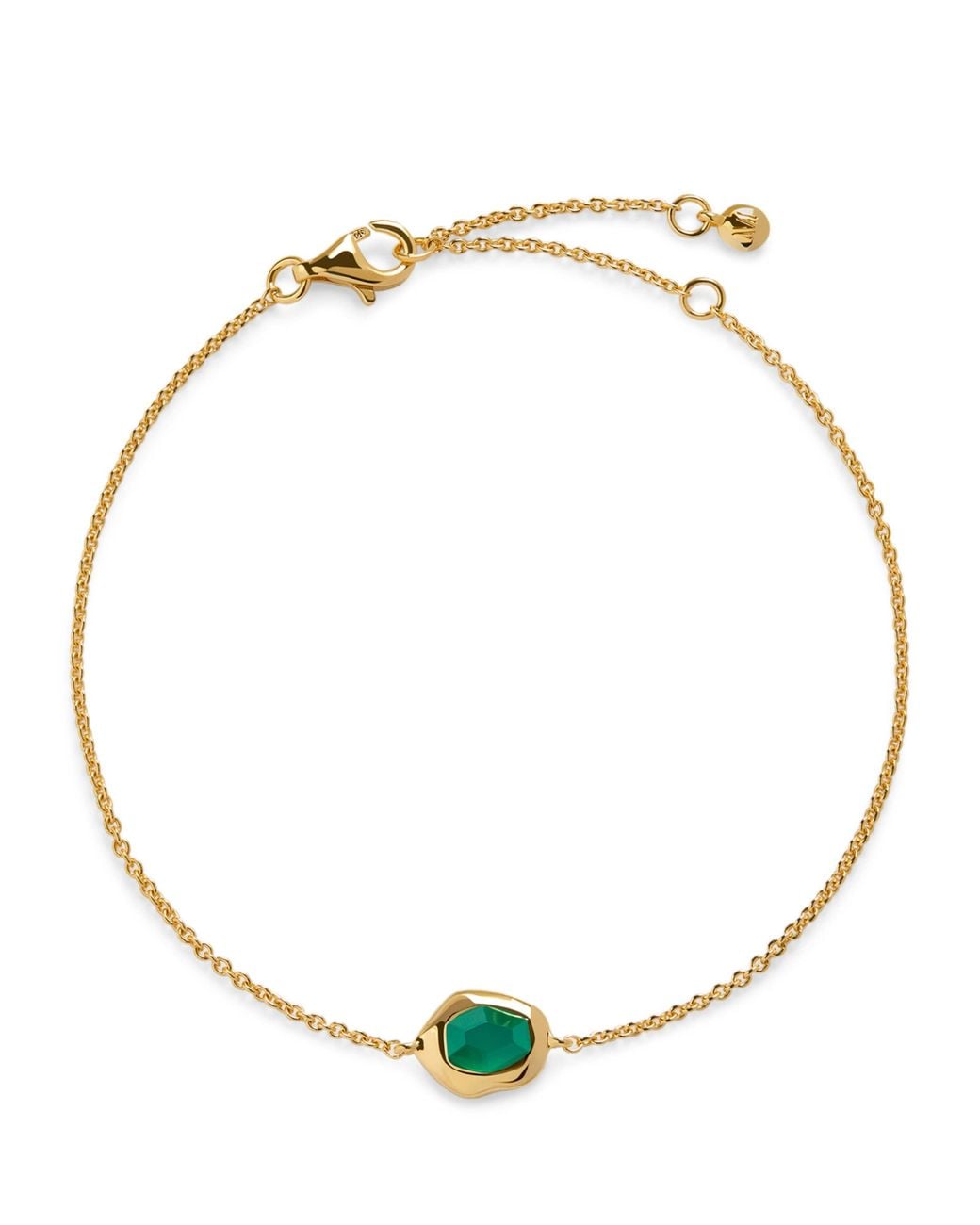 Monica Vinader Metallic Vermeil And Onyx Odyssey Gemstone Chain Bracelet
