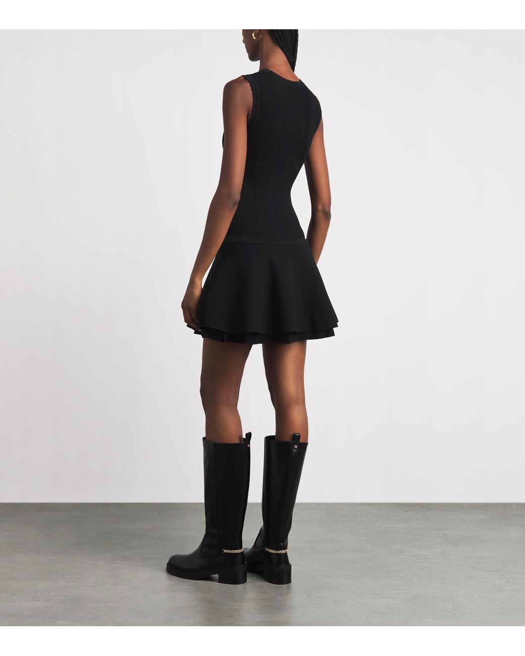 Sandro Black Knitted Mini Dress