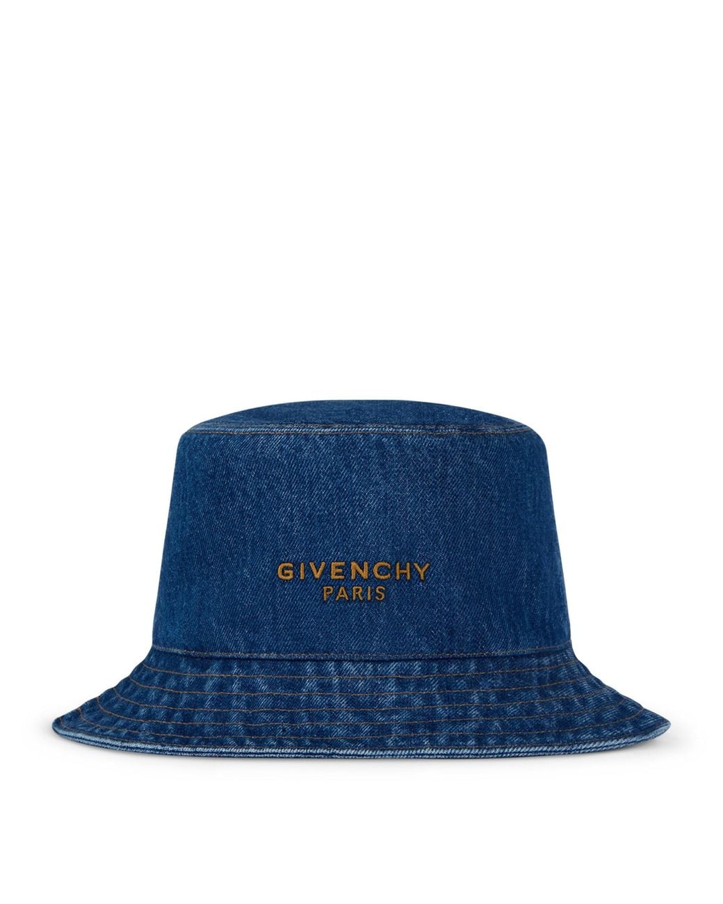 Givenchy Blue Denim Logo Bucket Hat