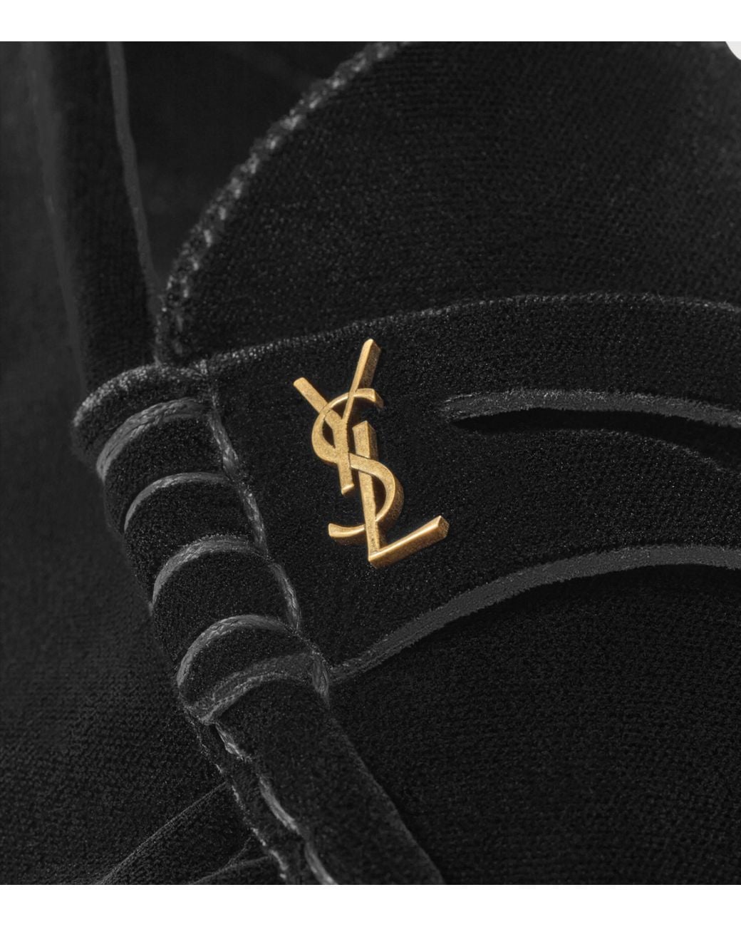 Saint Laurent Black Velvet Le Loafers for men