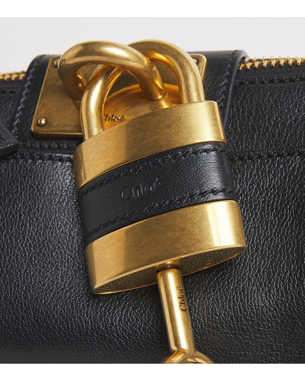 Chloé Black Small Leather Paddington Shoulder Bag