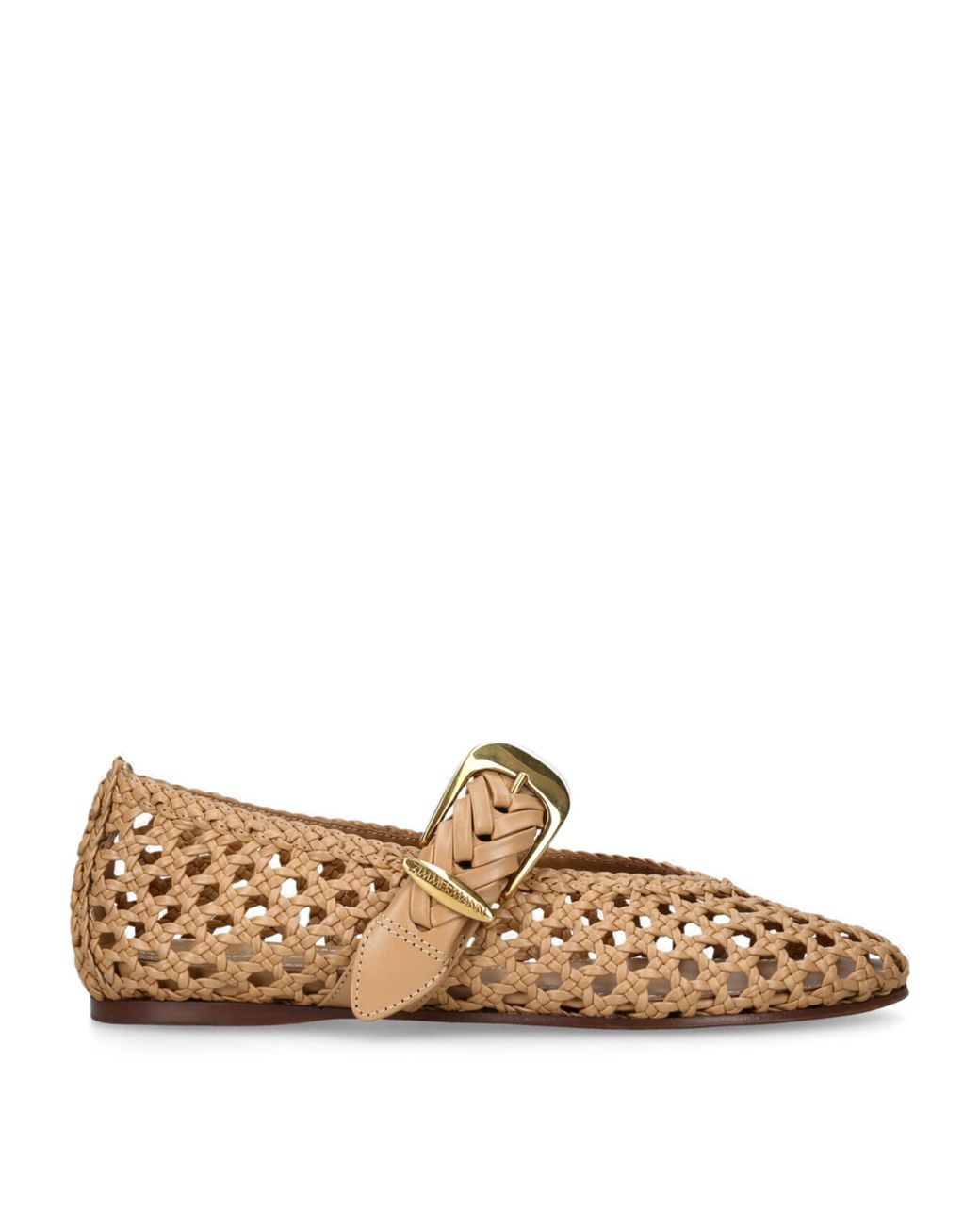 Zimmermann Brown Calf Leather Helix Ballet Flats