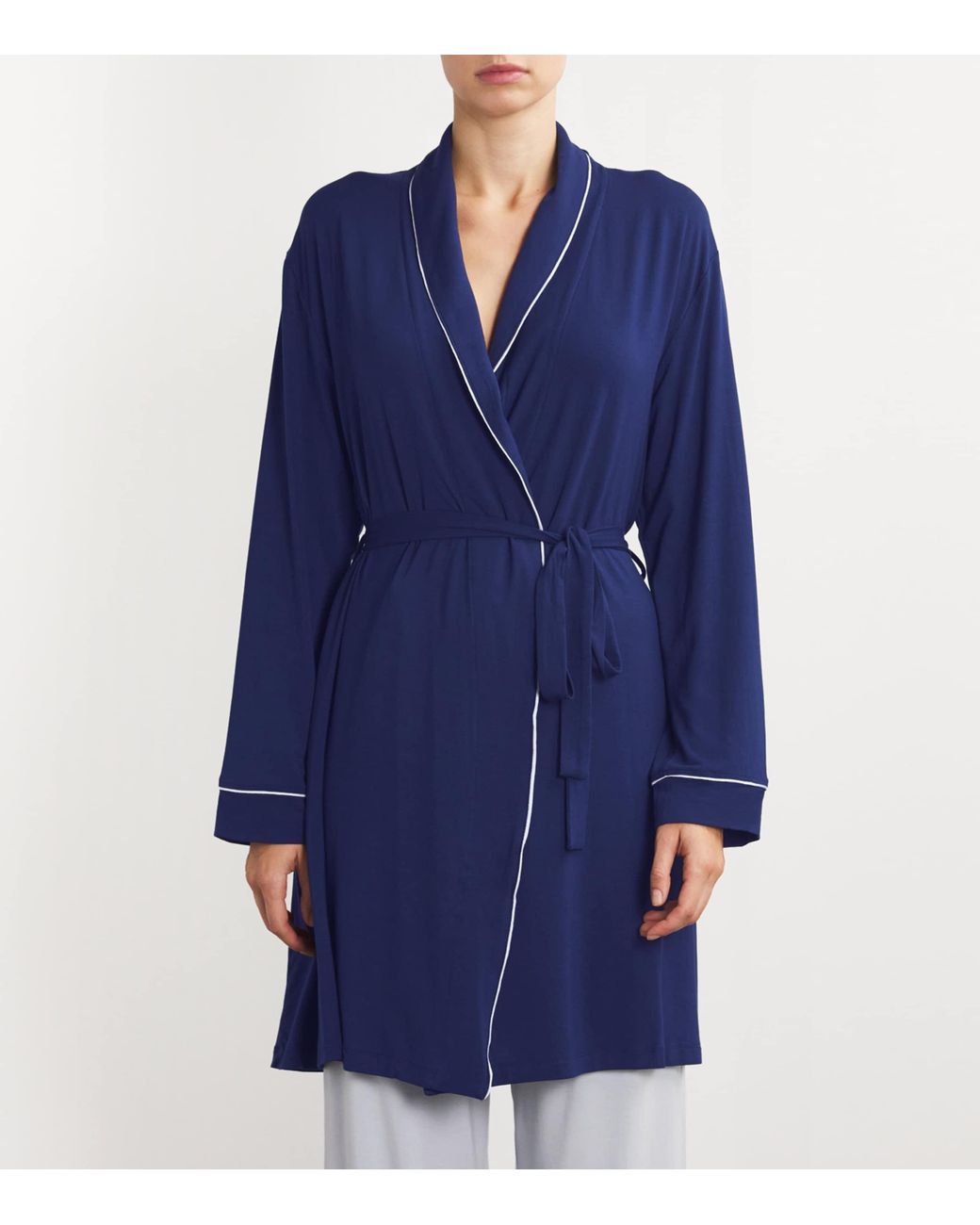 Eberjey Modal Blend Gisele Short Robe in Blue Lyst UK