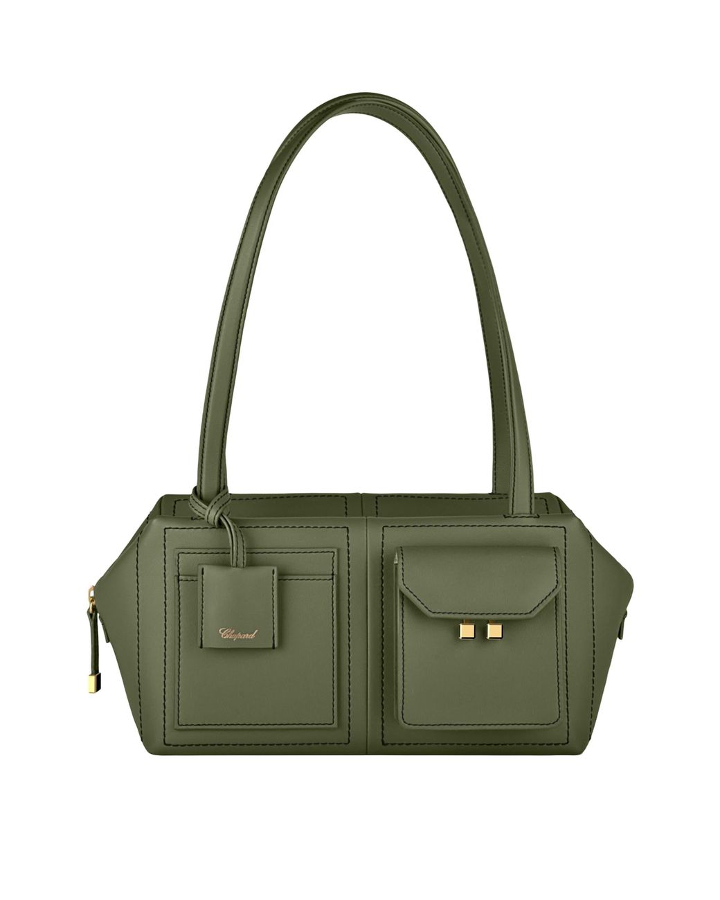 Chopard Green Leather Ice Cube Shoulder Bag