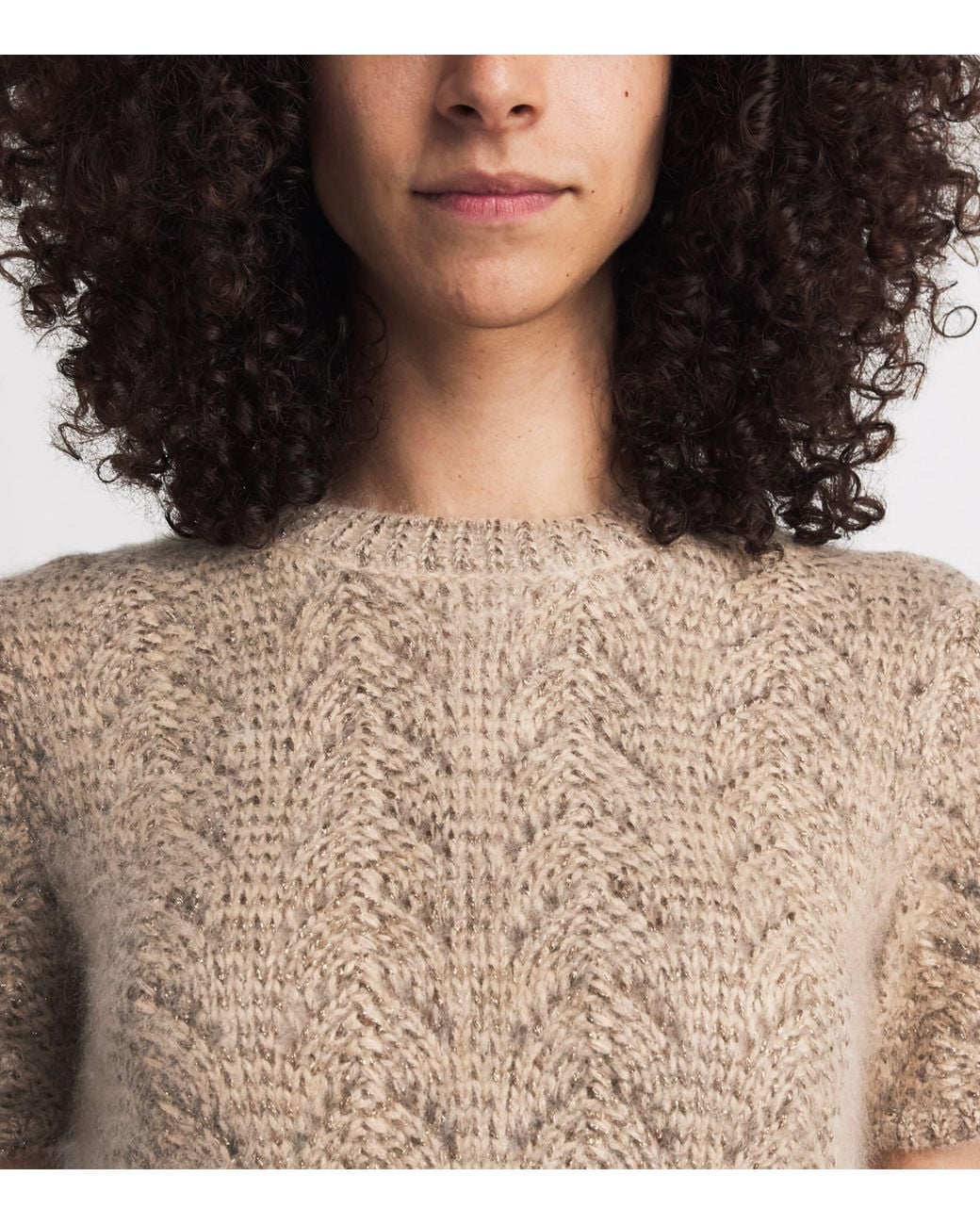 FRAME Natural The Lurex Sweater
