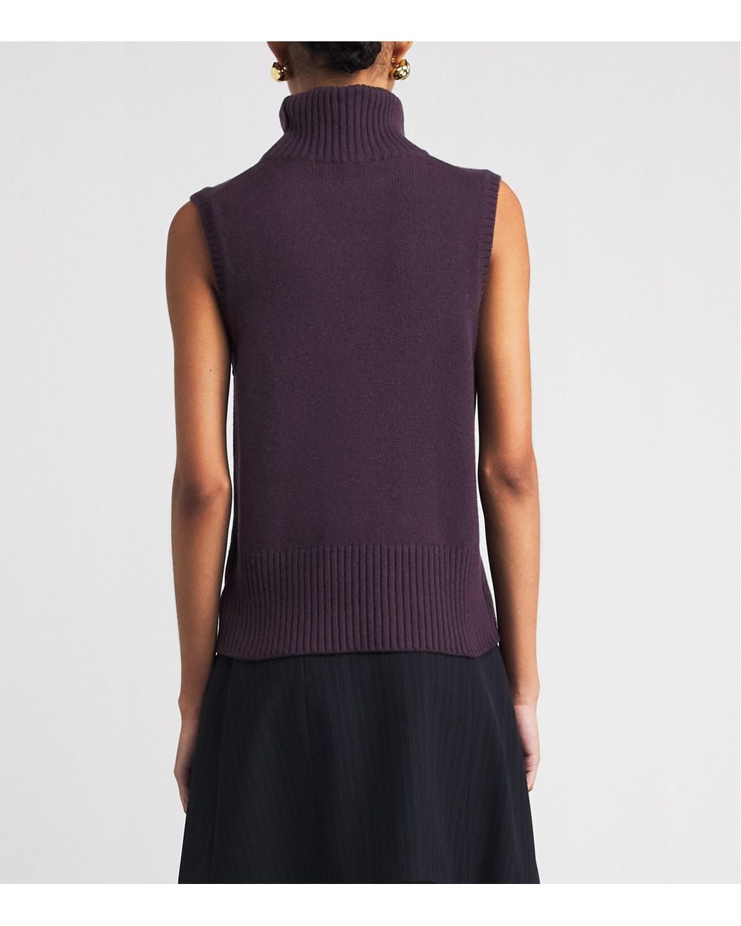 Veronica Beard Purple Cashmere Mazzy Sweater Vest