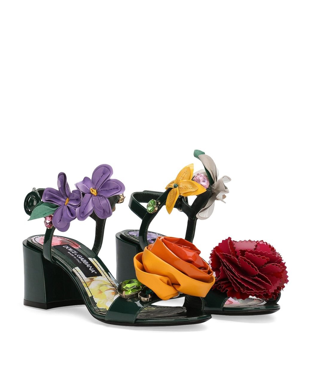靴 Dolce&Gabbana Flower Motif Sandals dolce-gabbana--Leather-Floral-
