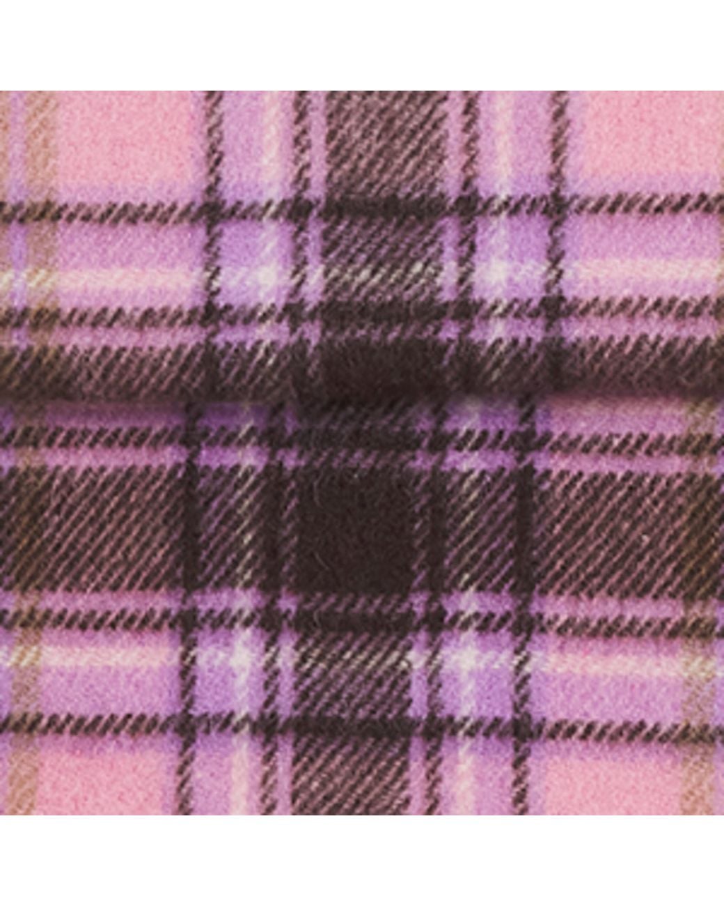 Acne Purple Cashmere-Wool Check Scarf