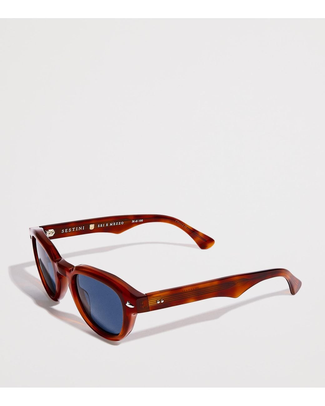 Sestini Eyewear Blue Acetate Sei E Mezzo Sunglasses for men