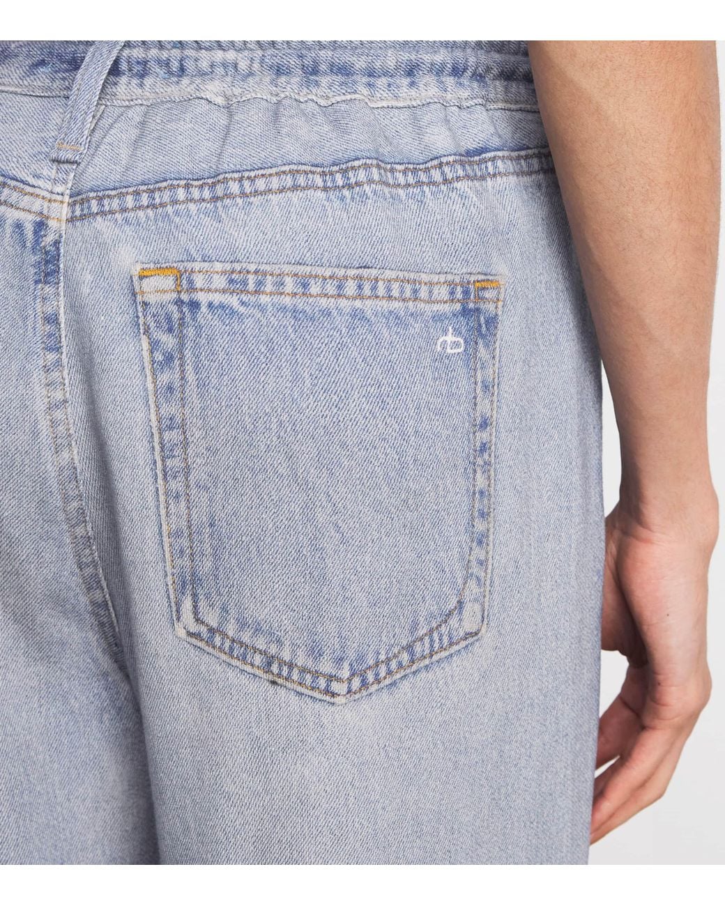 Rag & Bone Blue Cotton Miramar Drawcord Sweatpants