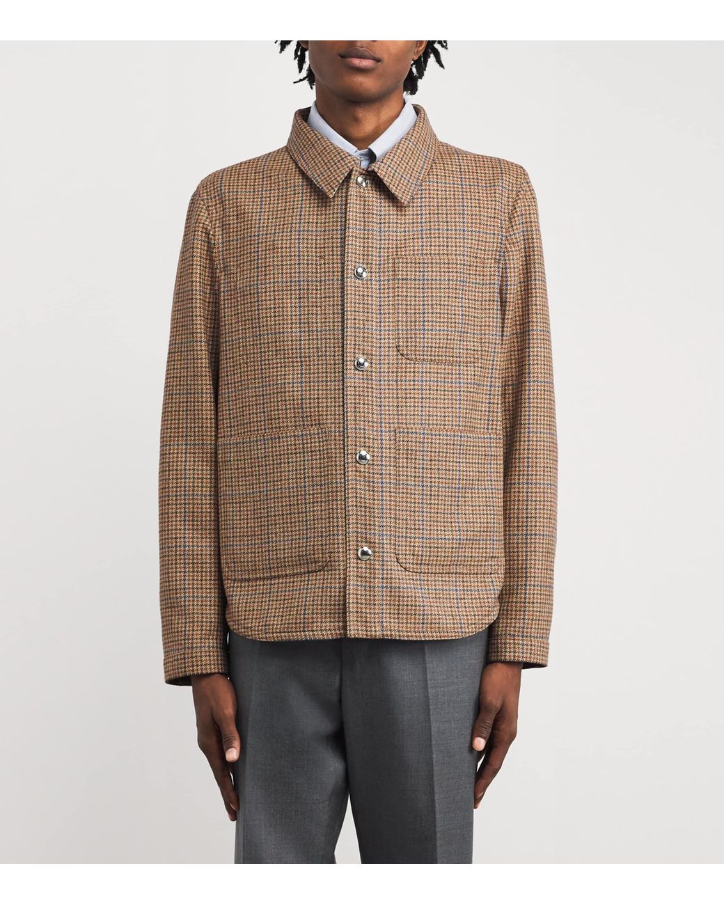 Thom Browne Brown Wool Snap Utility Jacket for men