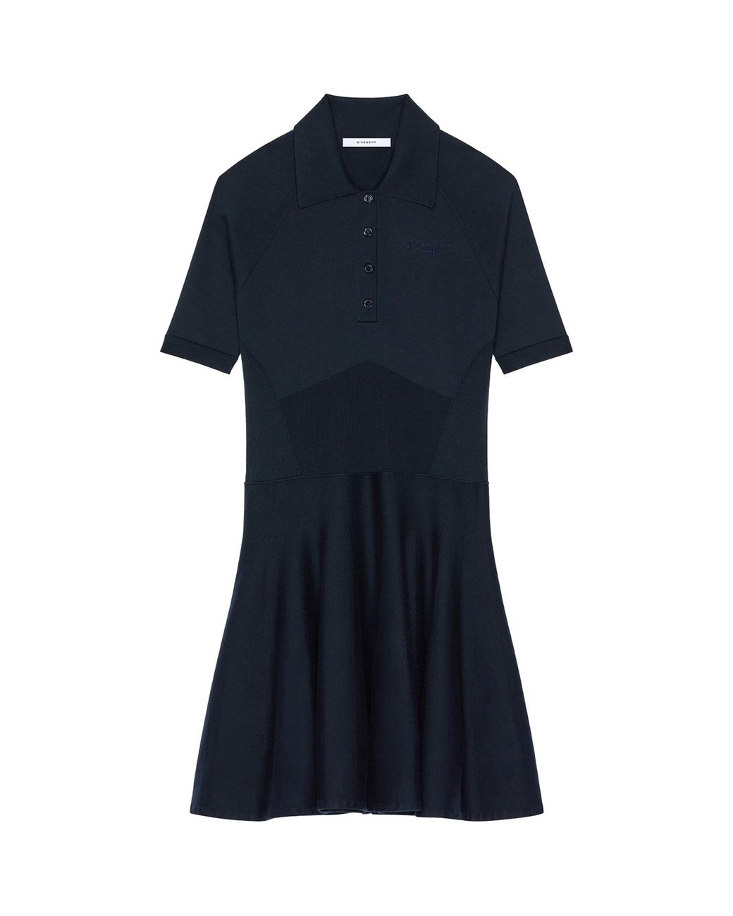 Givenchy Blue Knitted Mini Polo Dress