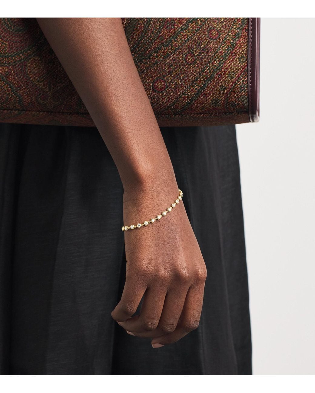 Jade Trau Natural And Diamond Sophisticate Tennis Bracelet