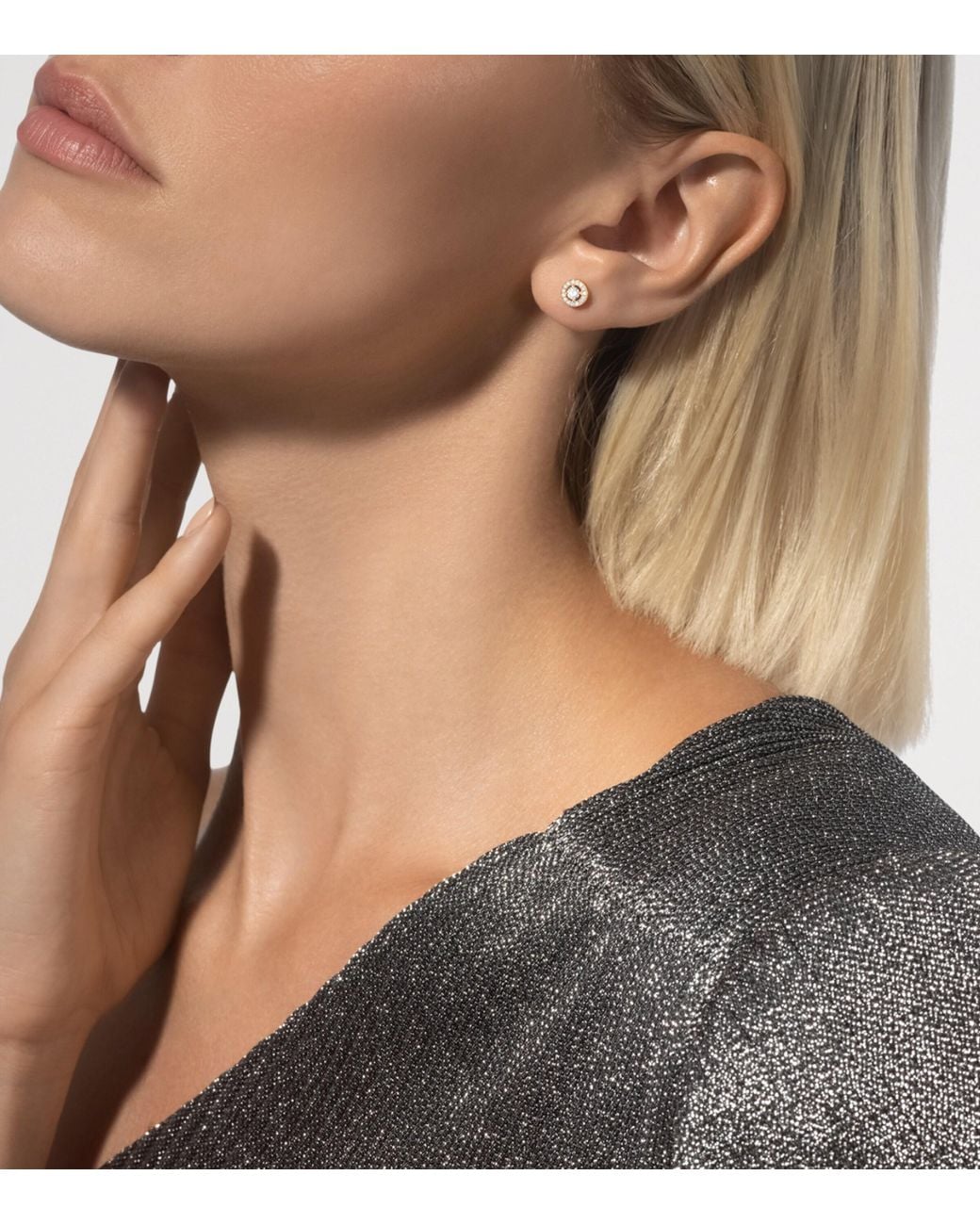 Messika Metallic Joy And Diamond Small Stud Earrings