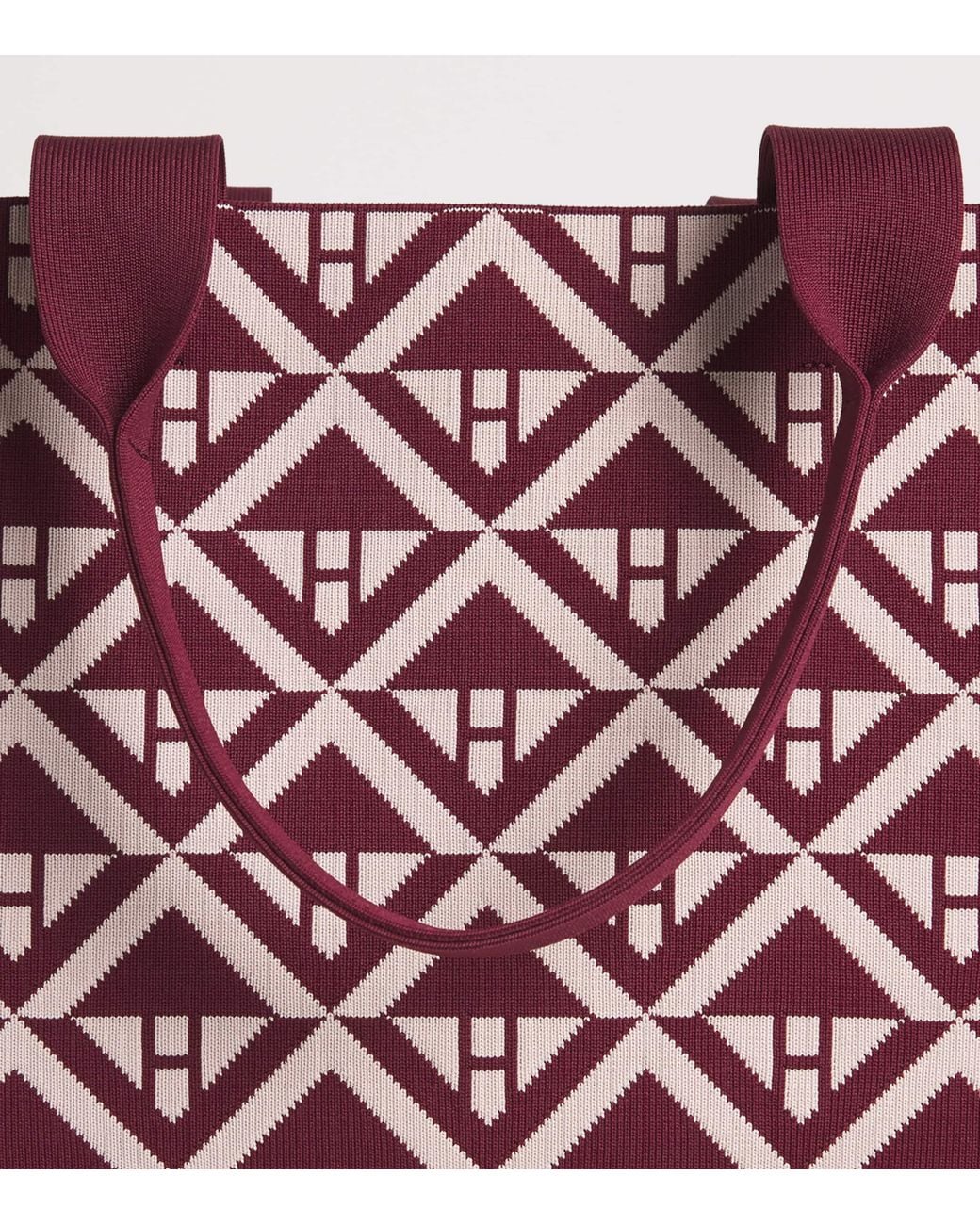 Harrods Red Medium Geometric Tote Bag
