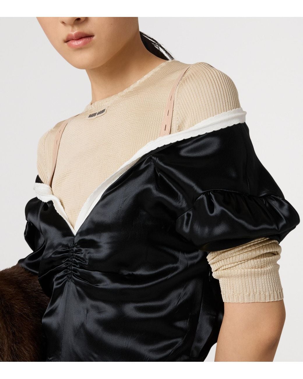 Miu Miu Black Satin Maxi Dress