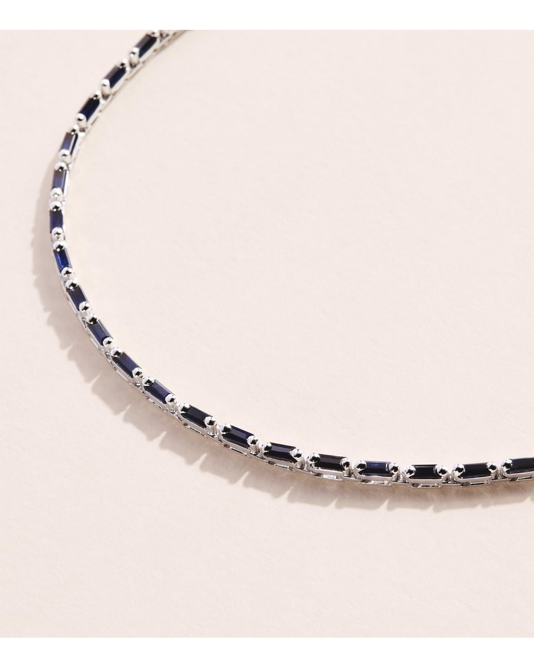 Suzanne Kalan Natural And Sapphire Bold Linear Tennis Necklace