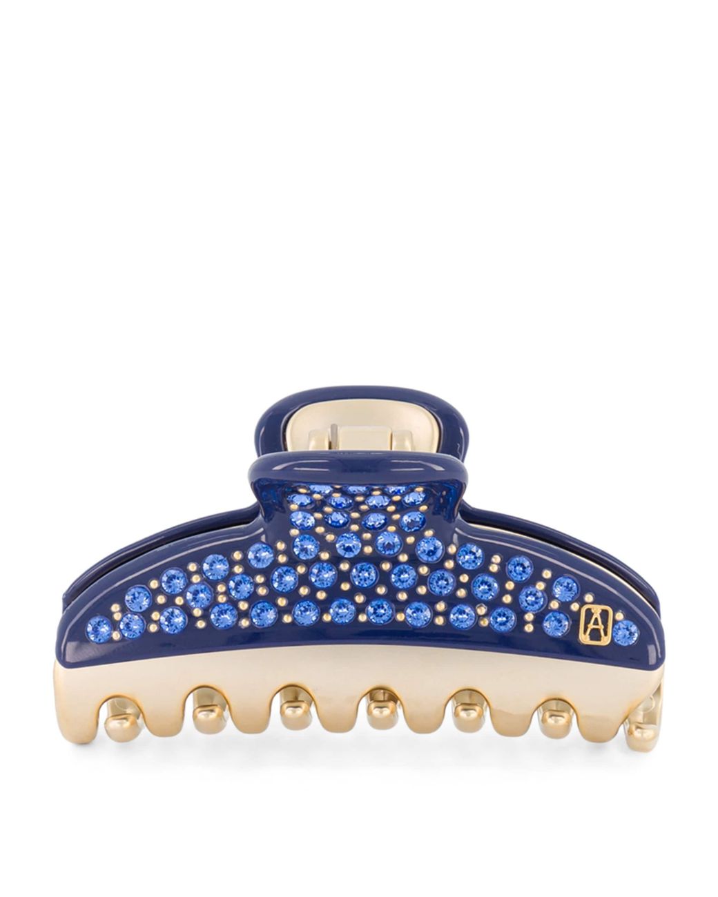 Alexandre De Paris Blue Plated Claw Hair Clip