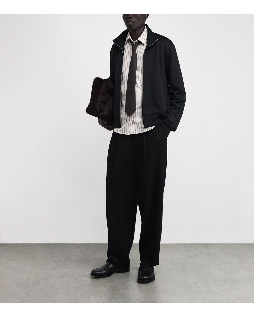 Our Legacy Black Jersey Mob Bomber Jacket for men