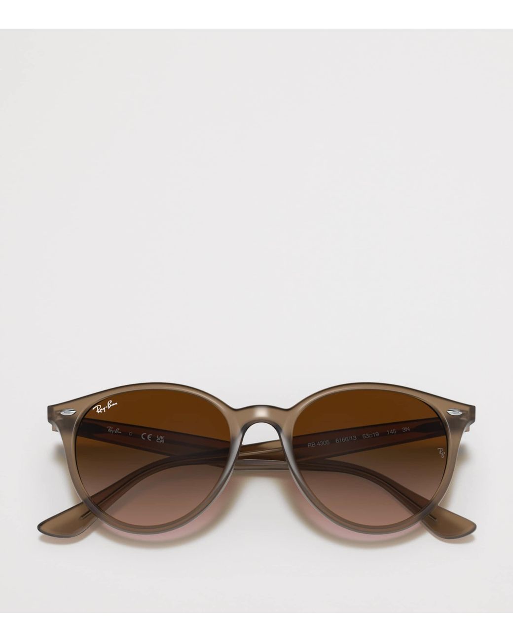 Ray-Ban Brown Acetate Phantos Round Sunglasses