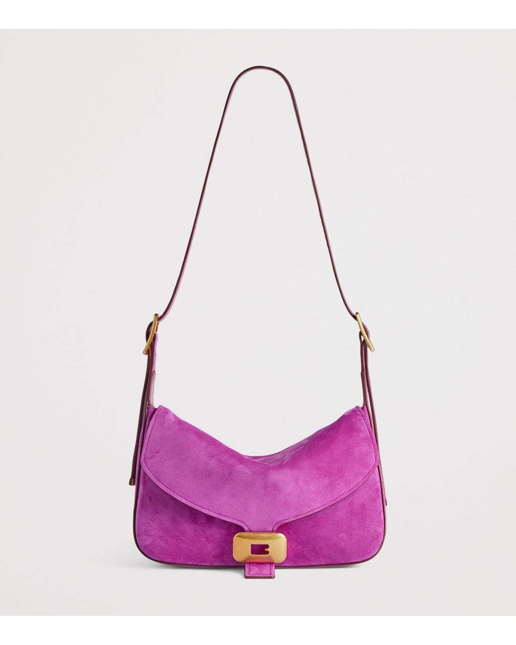 Balenciaga Pink Suede Clicca Shoulder Bag