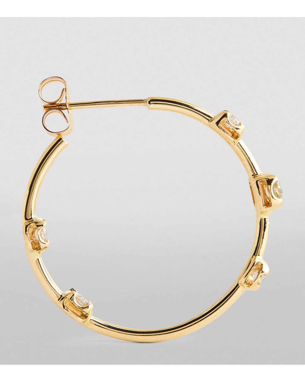 Jacquie Aiche Metallic And Diamond Sophia Hoop Earrings