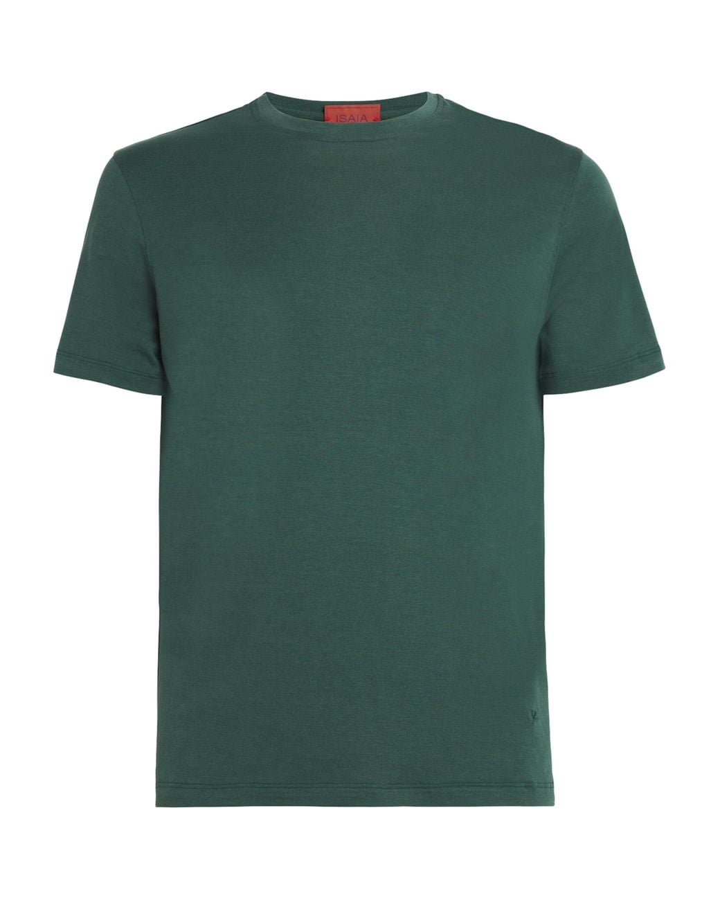 Isaia Green Silk-Cotton T-Shirt for men