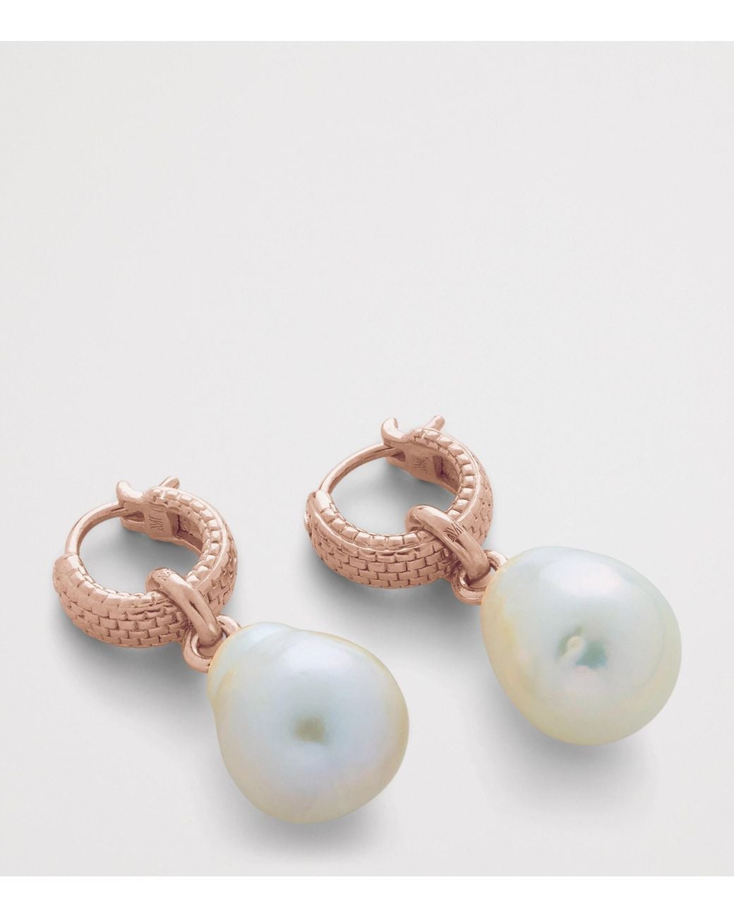 Monica Vinader White Rose Vermeil And Baroque Pearl Pendant