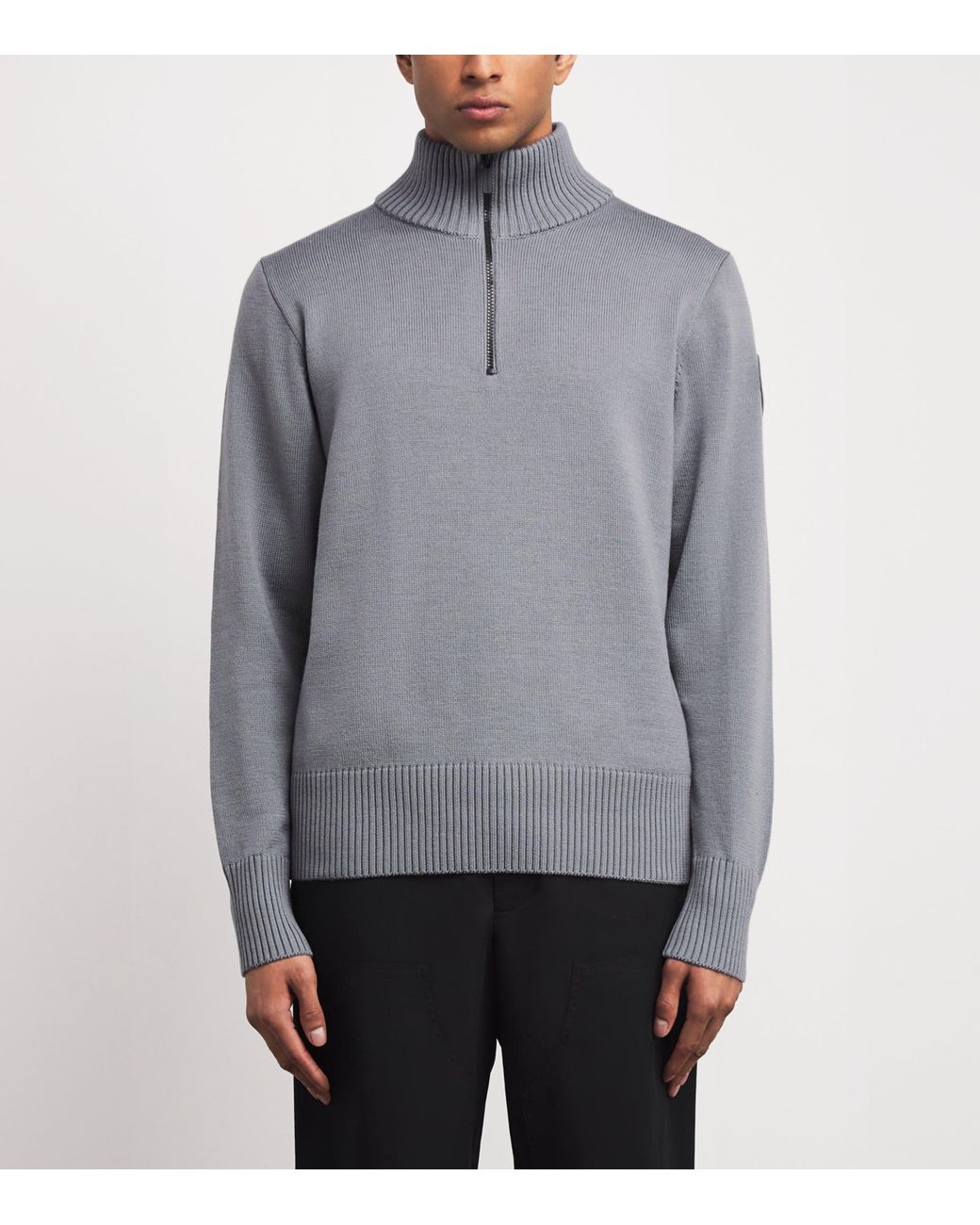 Canada Goose Gray Rosseau Quarter-Zip Sweater for men