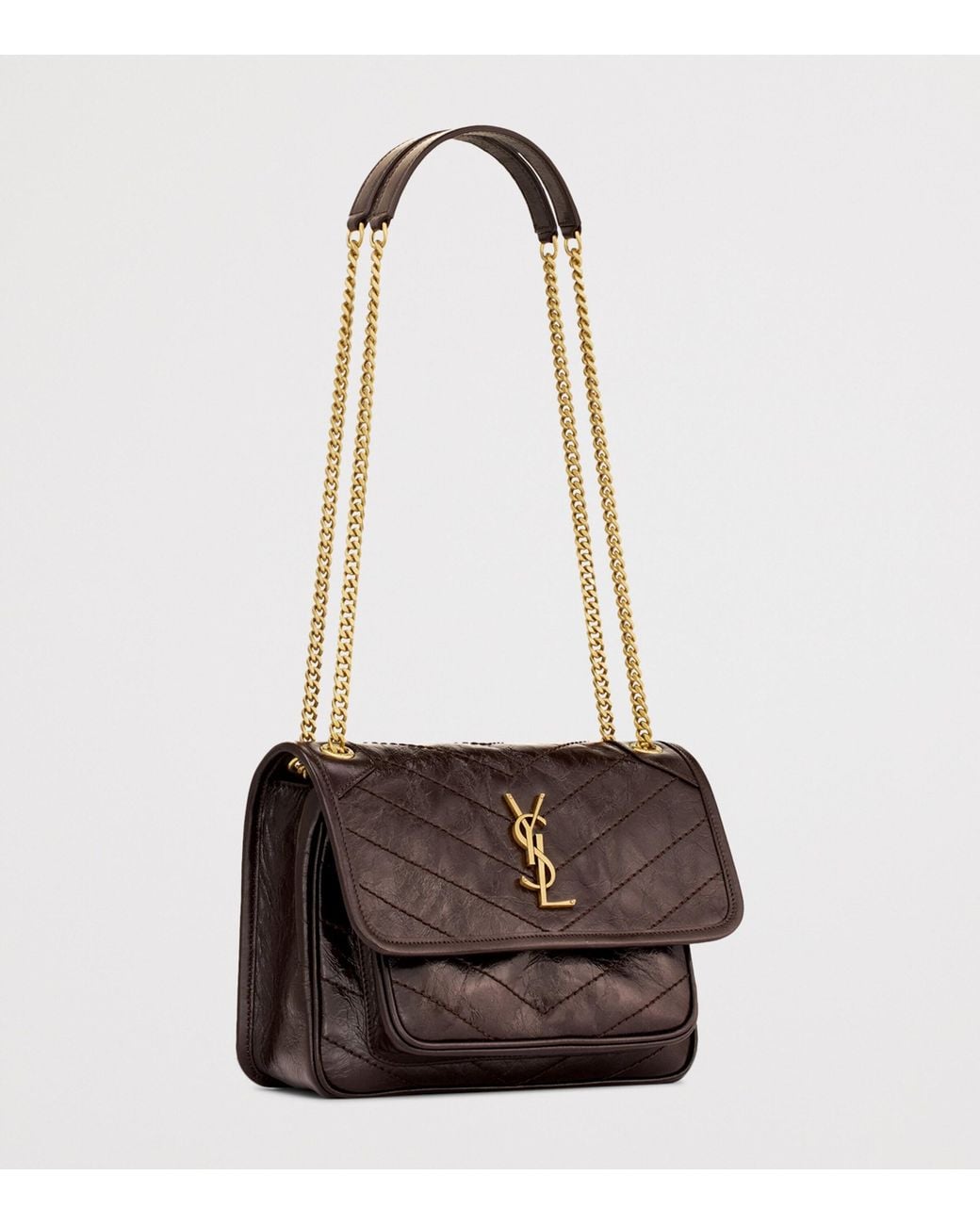 Saint Laurent White Leather Niki Baby Shoulder Bag