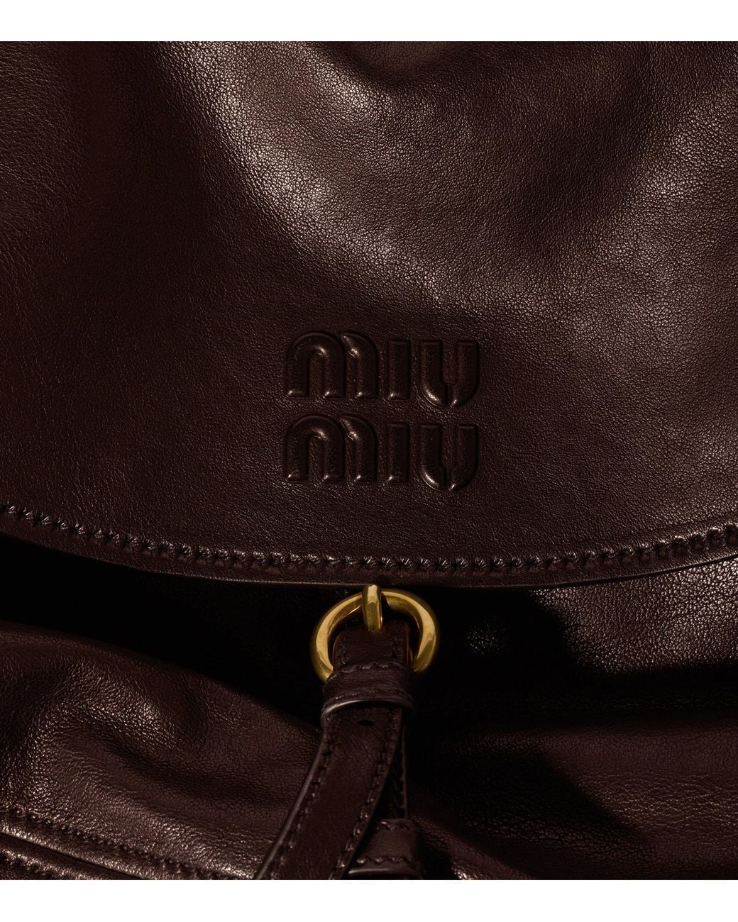Miu Miu Brown Leather Rendez-Vous Shoulder Bag