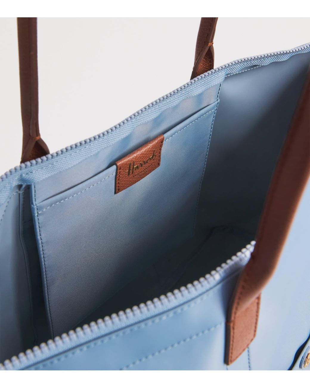 Harrods Blue Medium Nylon Tote Bag