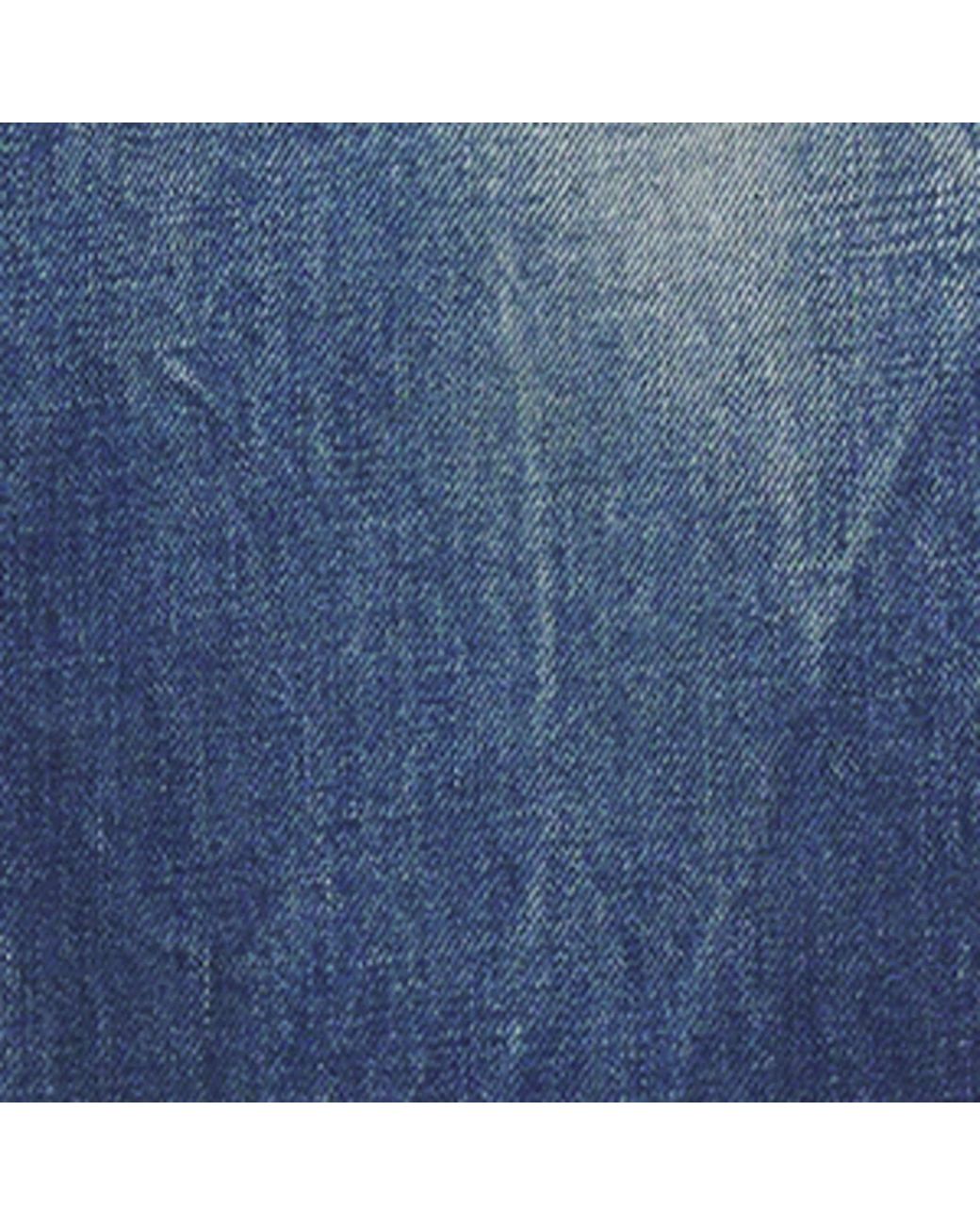 McQueen Blue Distressed Slim Jeans for men