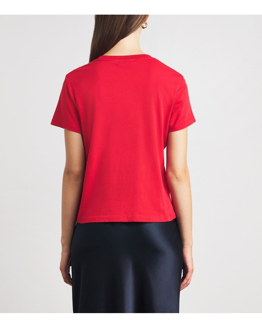 Anine Bing Red Cotton Shelley T-Shirt