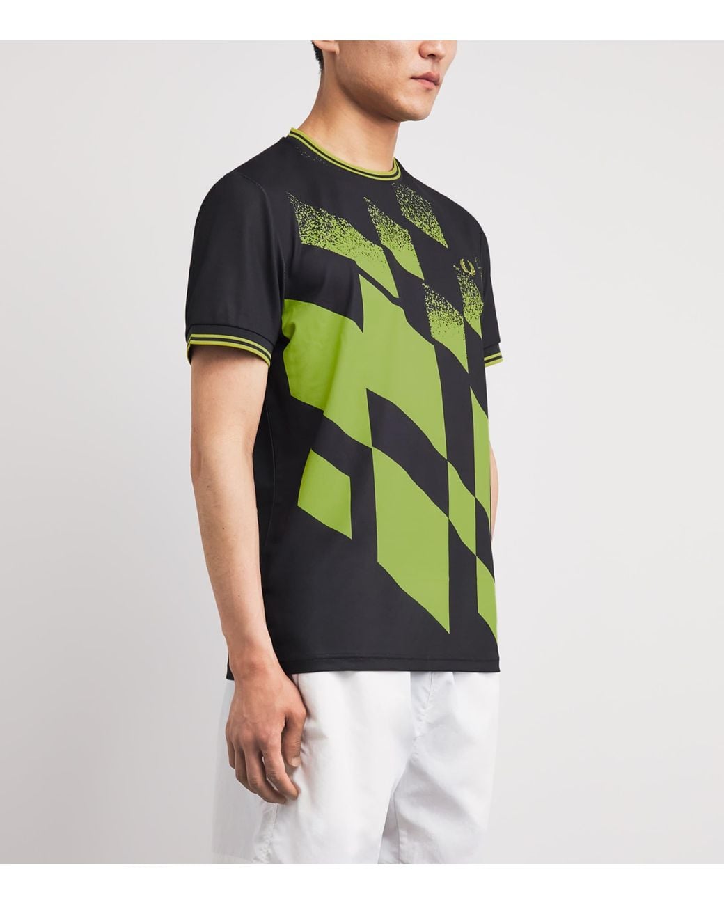 Fred Perry Green Tennis Print Anchor T-Shirt for men