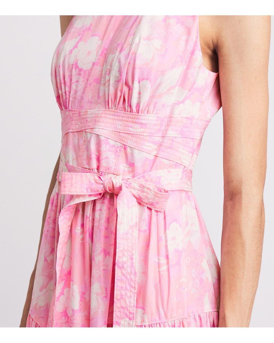 Cinq À Sept Pink Heirloom Petals Holt Midi Dress
