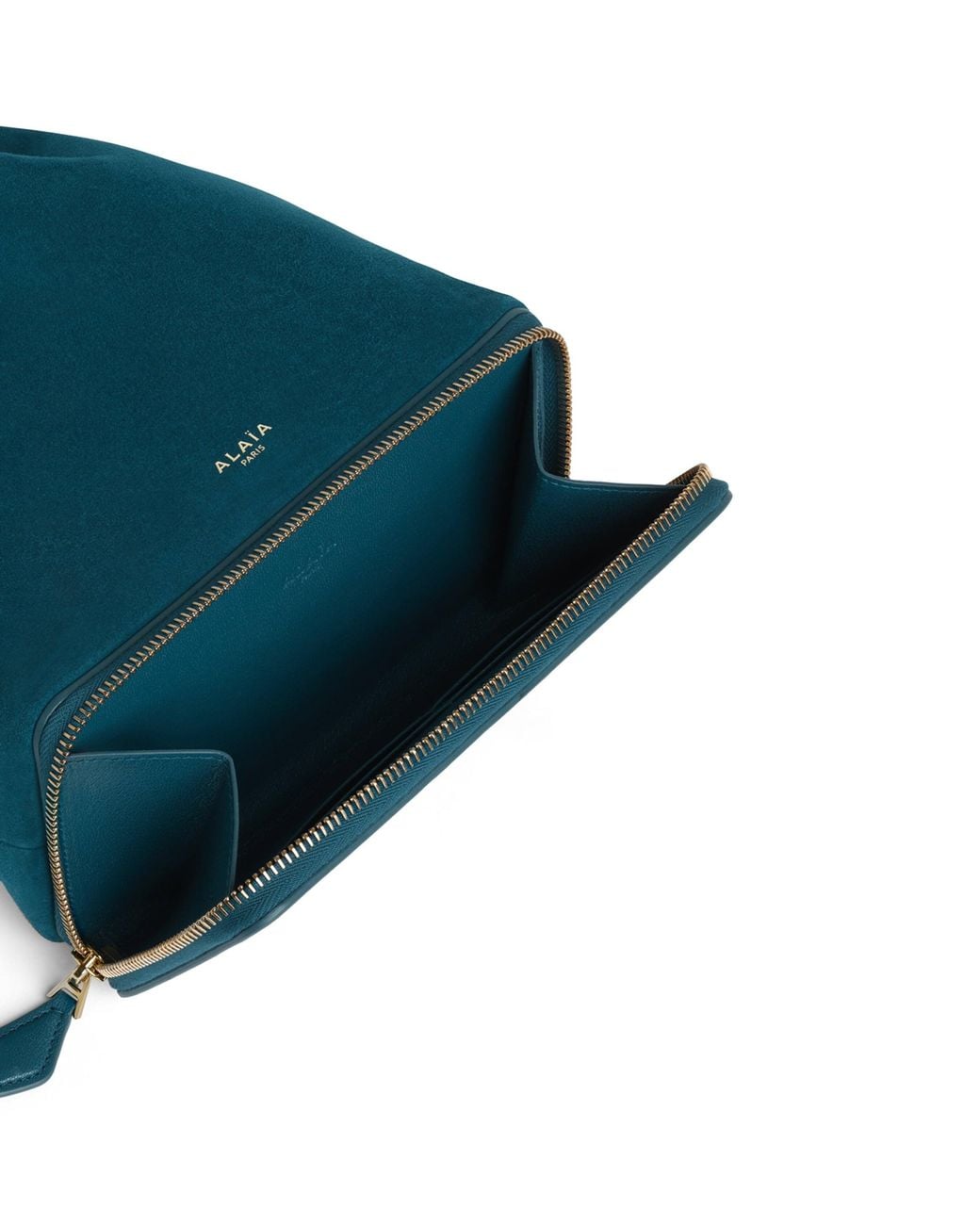Alaïa Blue Suede Le Ponchon Cross-Body Bag